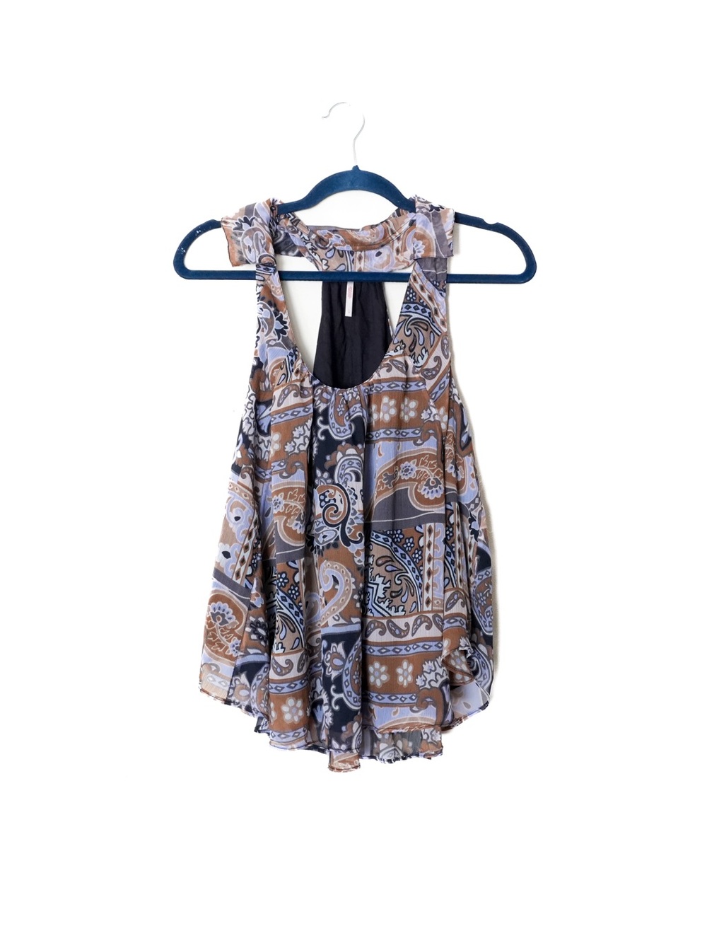 Free People Strawberry Tank Dark Paisley Boho Festival Blouse